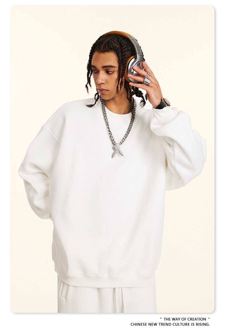 Fleece Lining Oversize Sweatshirt