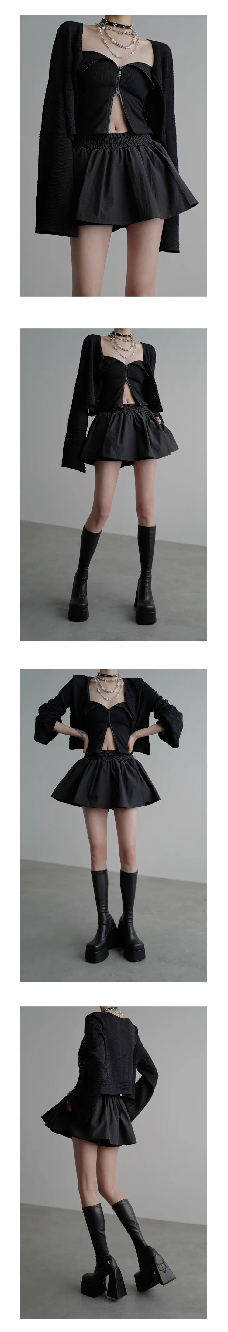 Fake Layered Culotte Skirt
