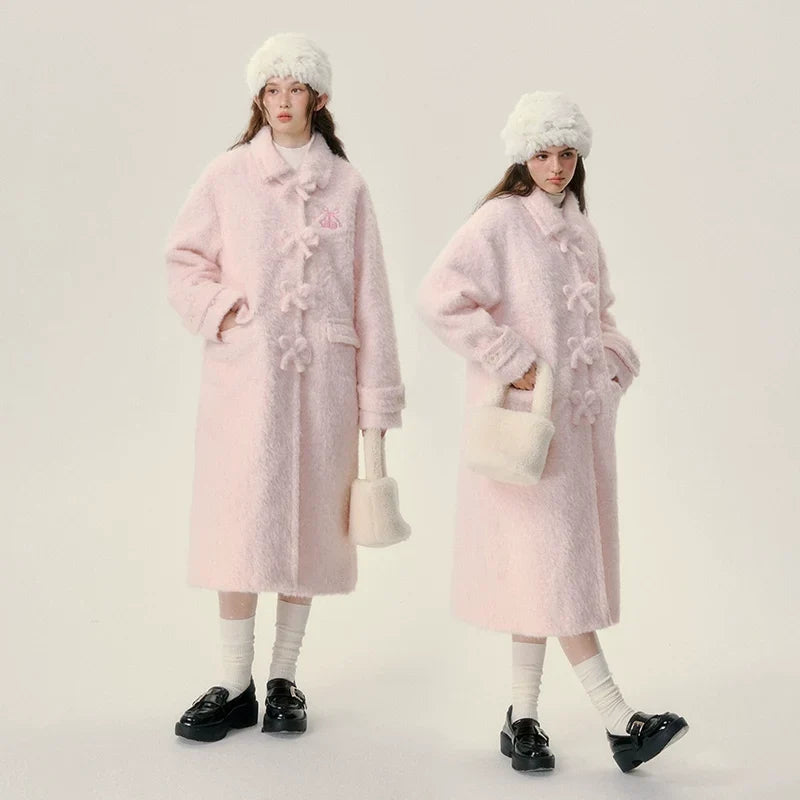 Mid-Length Thick Fake Fur Coat