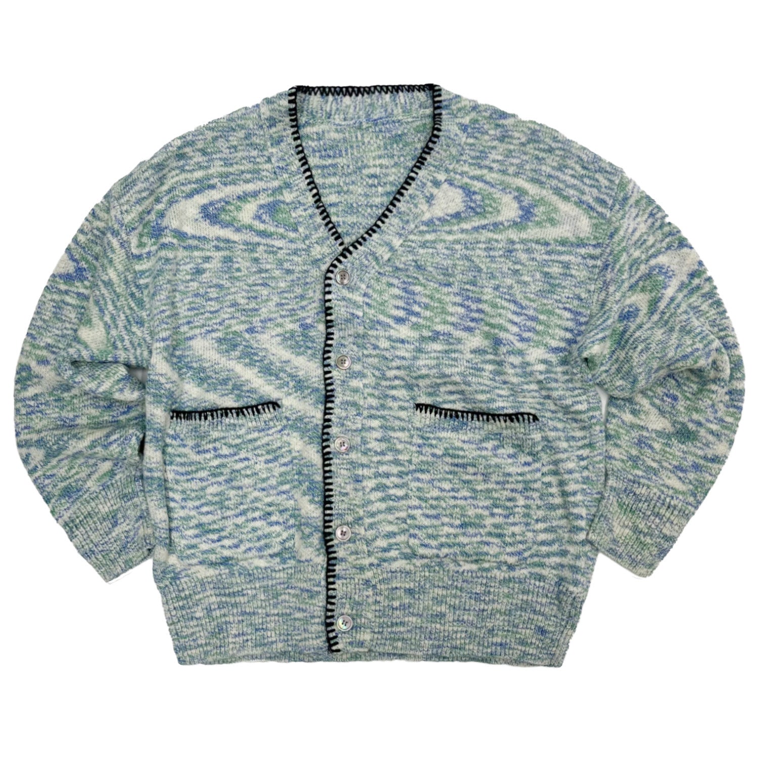 Melange Knit Pocket Button Cardigan