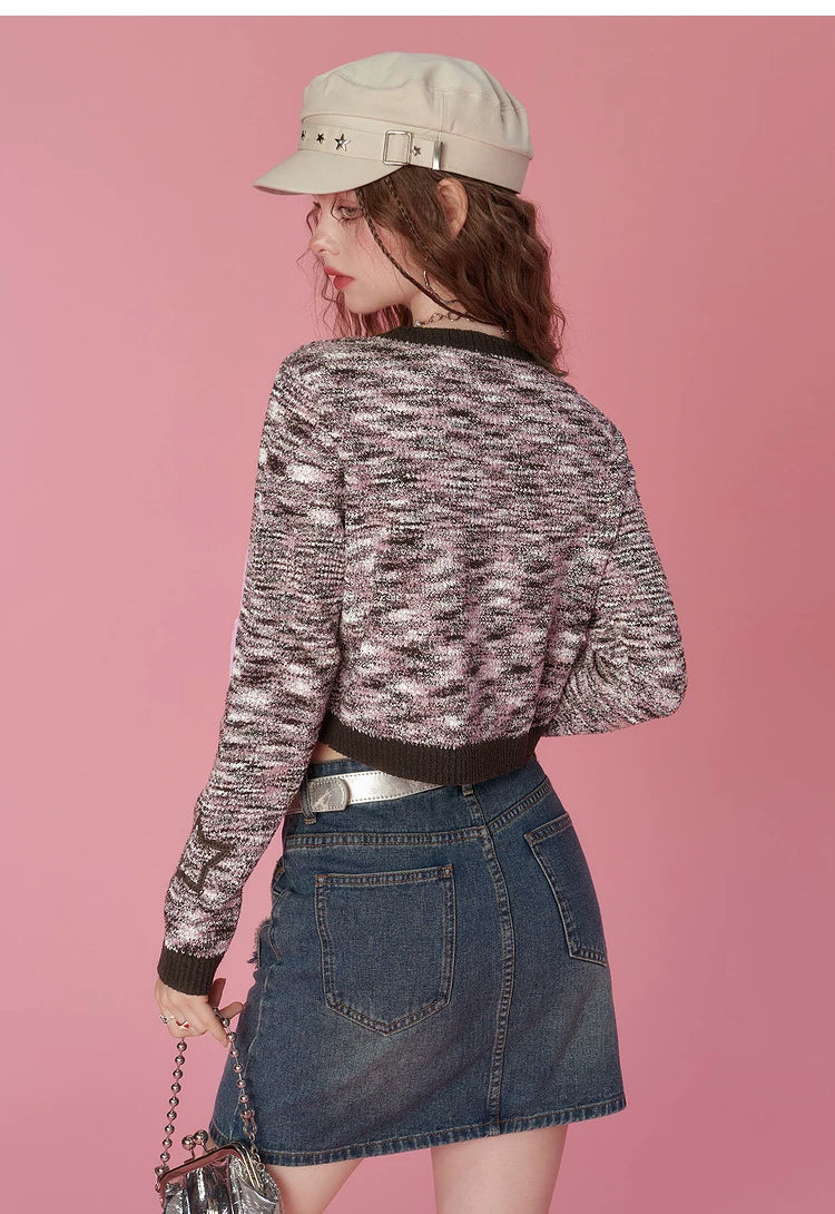 Cropped Knit Cardigan
