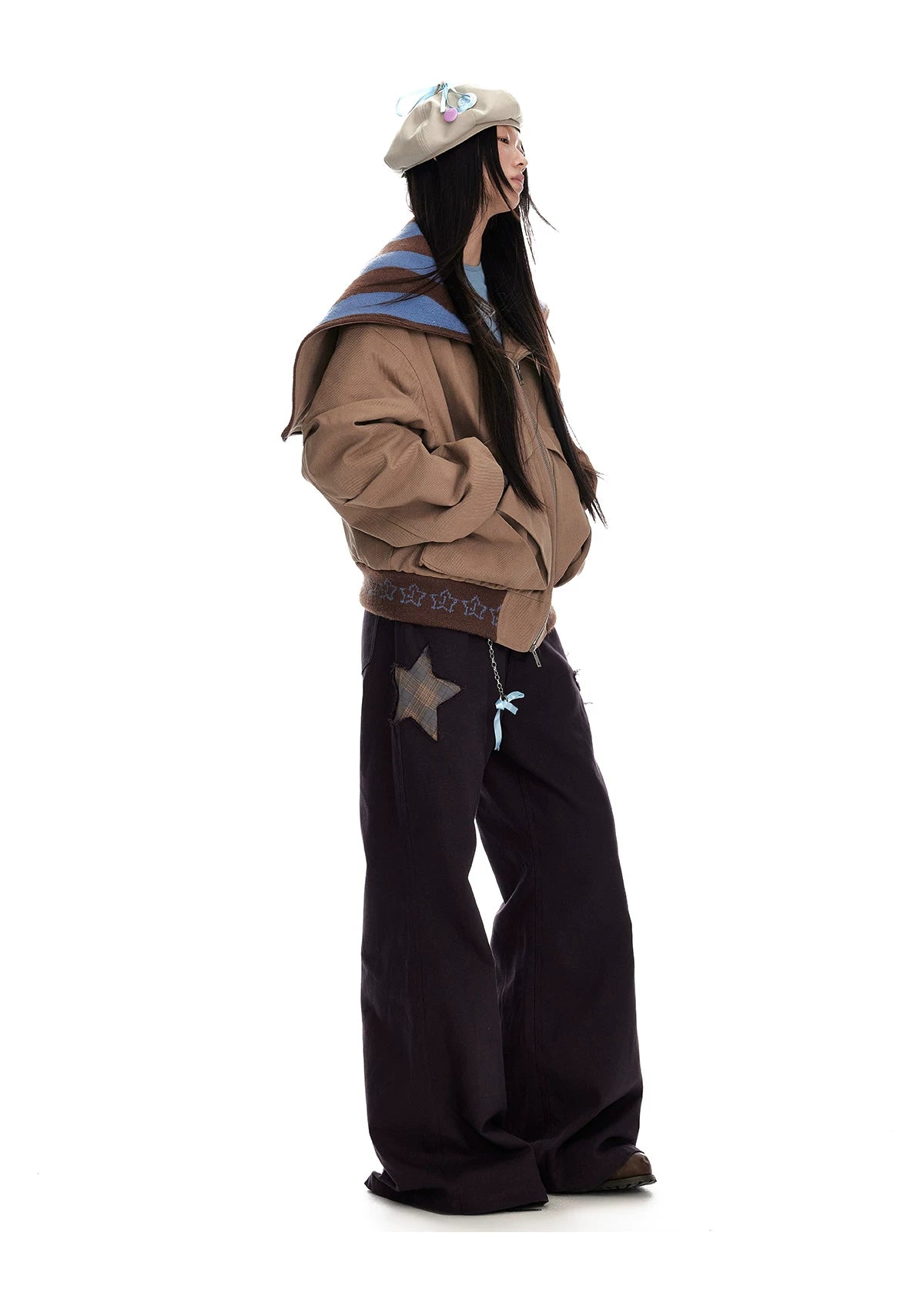 Star Patch Flare Pants