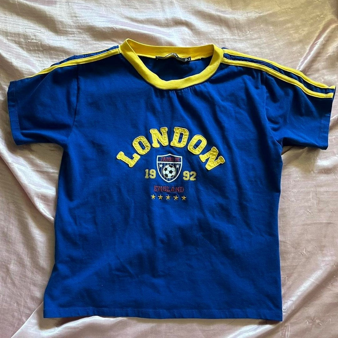 T-shirt à manches raglan avec broderie London