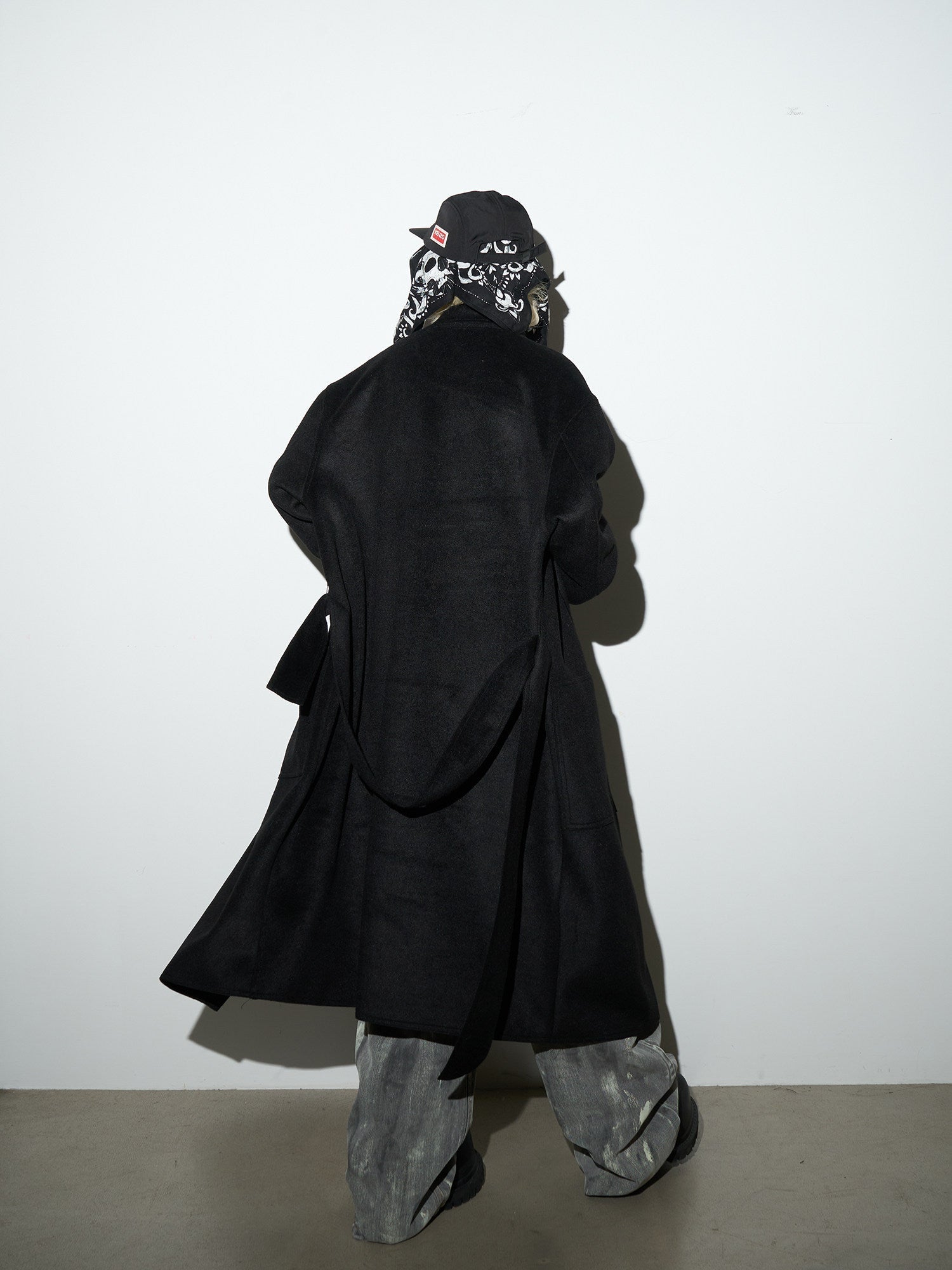 Double Breasted Belted Long Length Coat