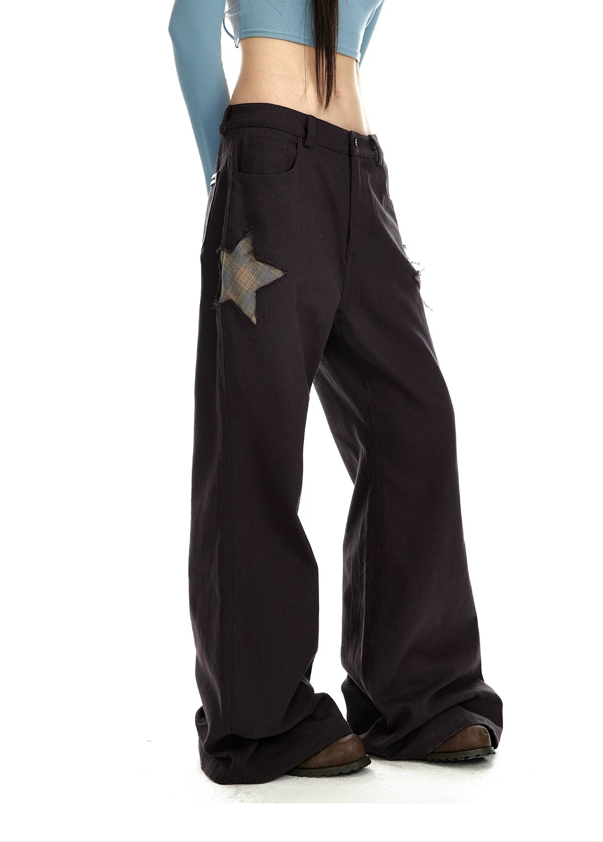 Star Patch Flare Pants
