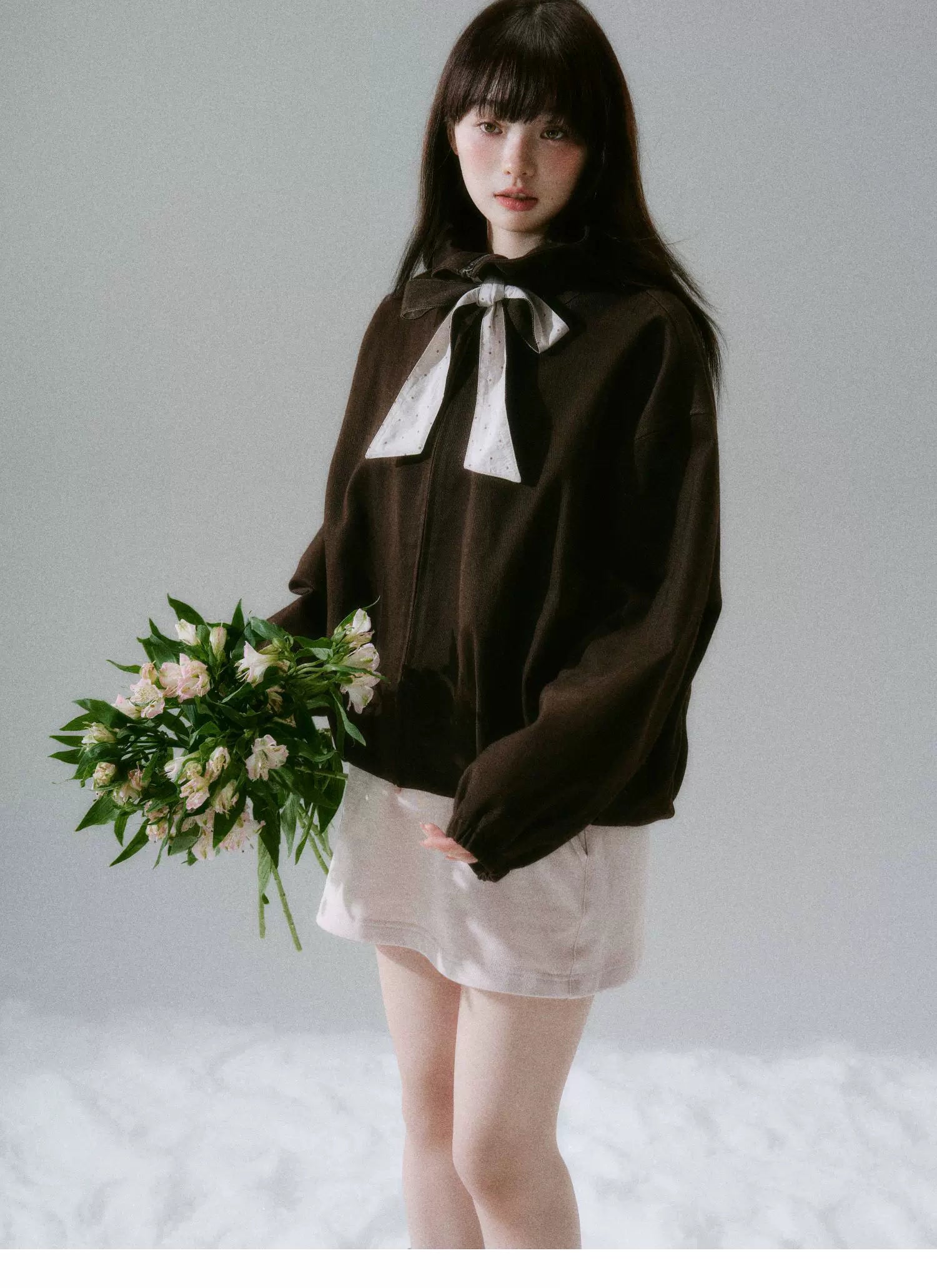 Bow Tie Collar Oversize Jacket