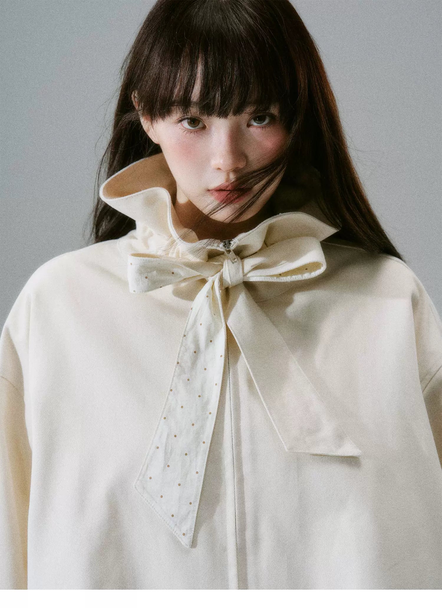 Bow Tie Collar Oversize Jacket