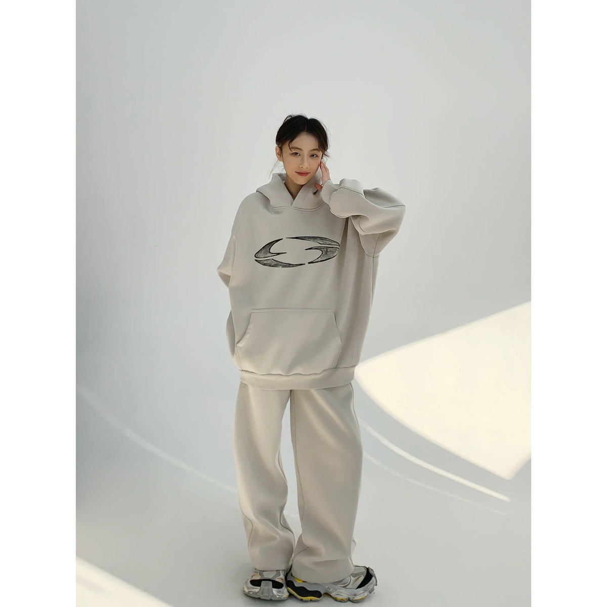 Thick Heavyweight Print Hoodie & Pants Set