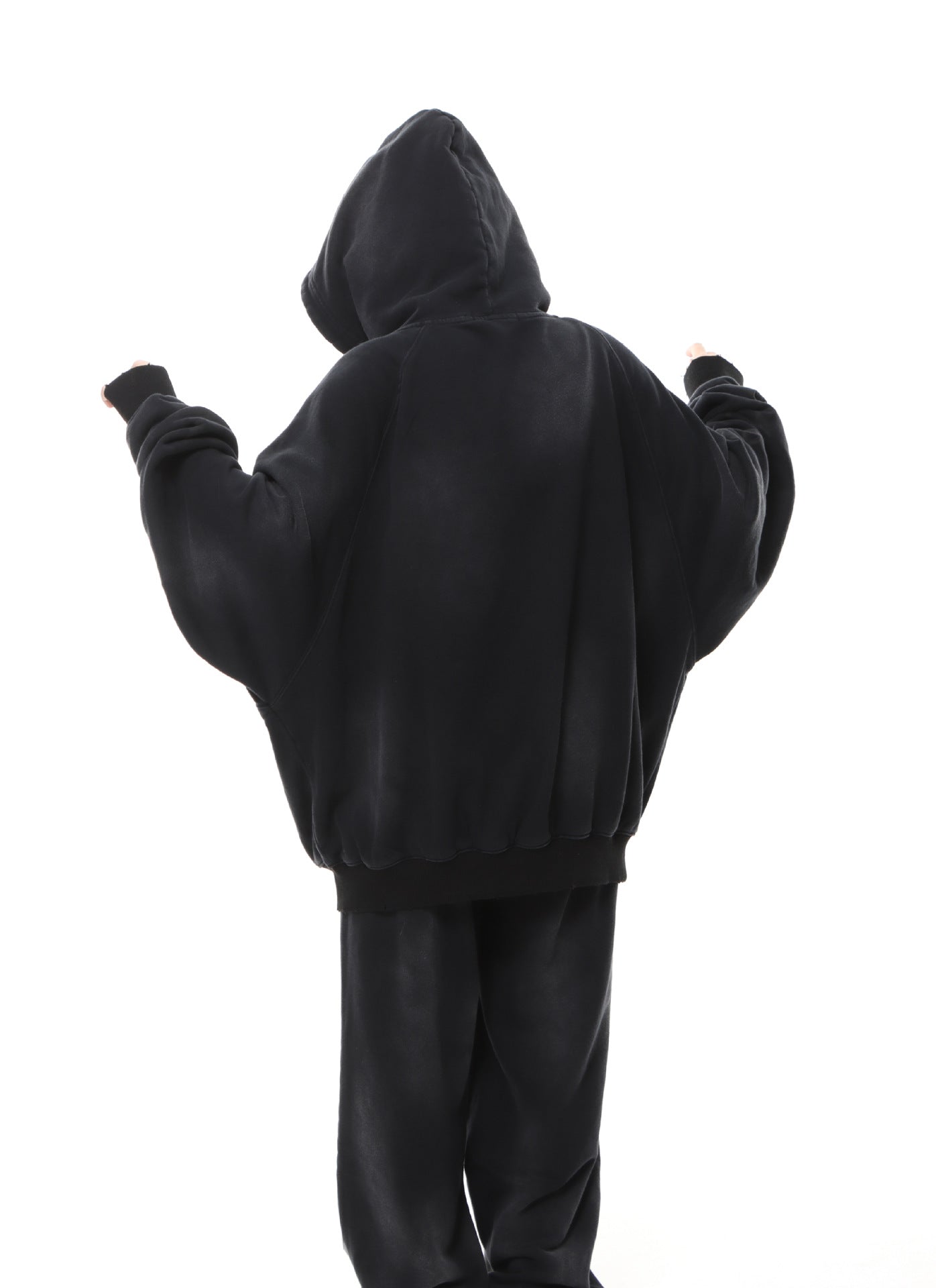 Sudadera con capucha bordada y estampado "Material"
