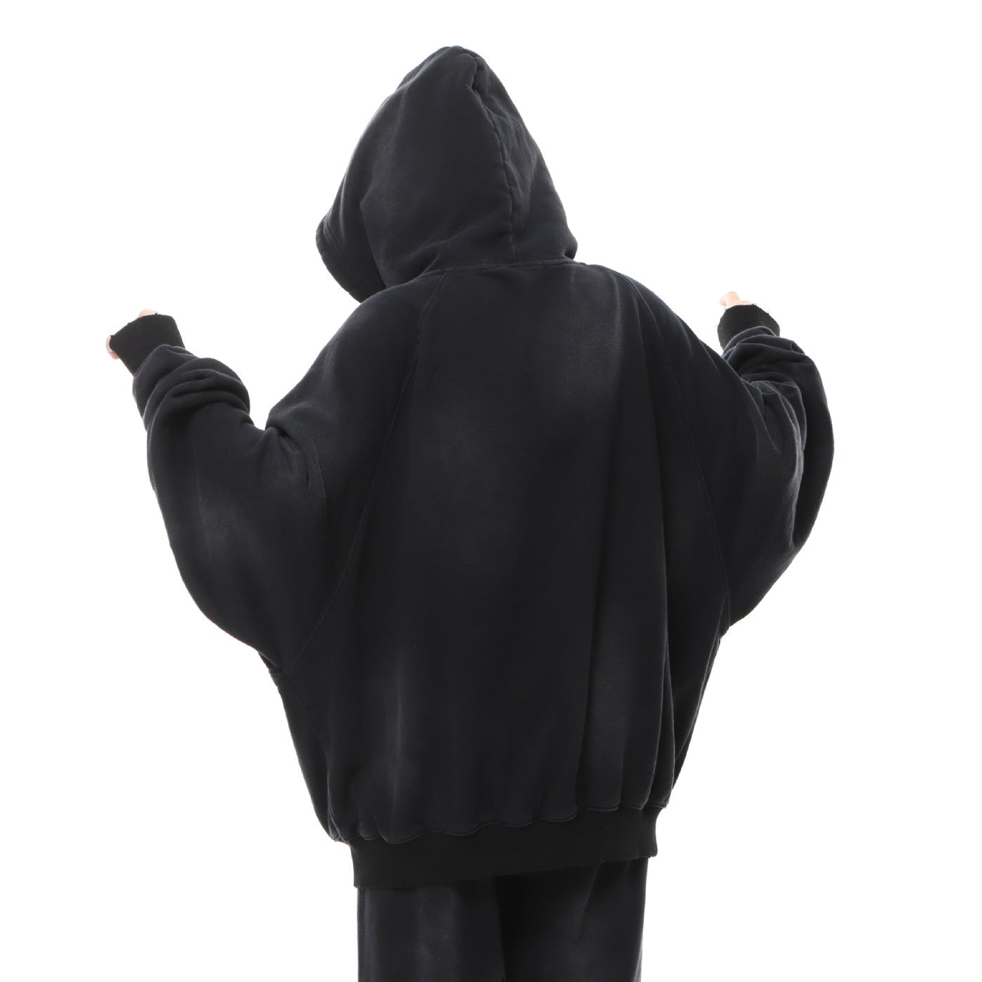 Heavyweight Washed Patch Embroidery Pullover Hoodie