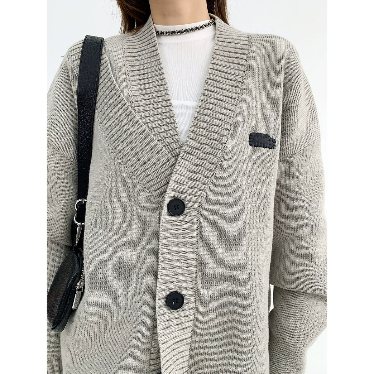 Oversized Heavyweight Knit Cardigan
