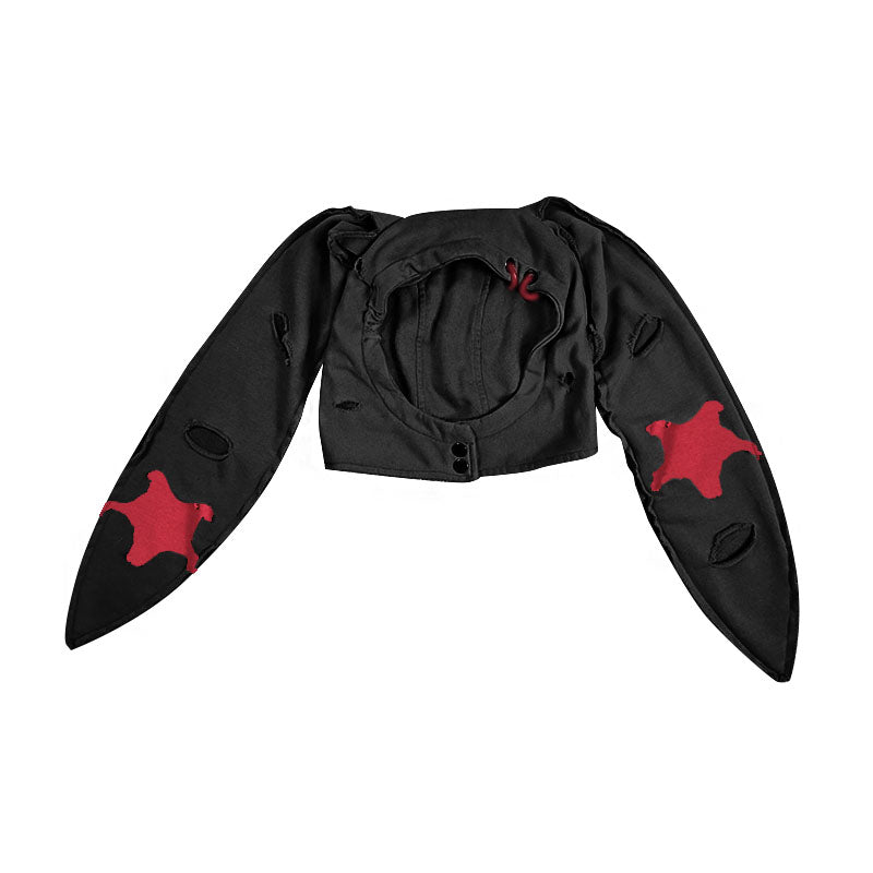 Red & Black Star Hat Scarf