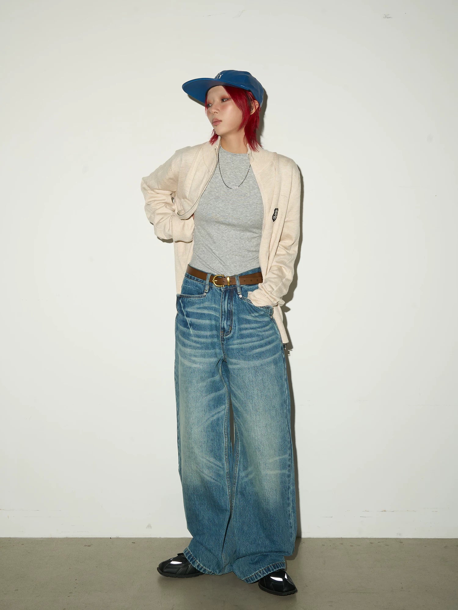 Washed Fade Flare Denim Jeans