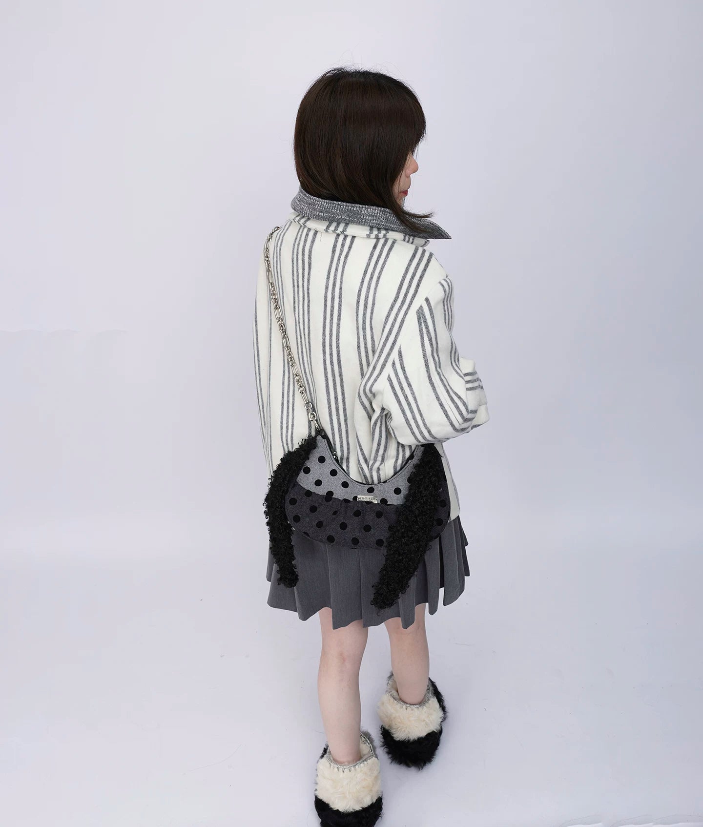 Furry Strap Mini Shoulder Bag