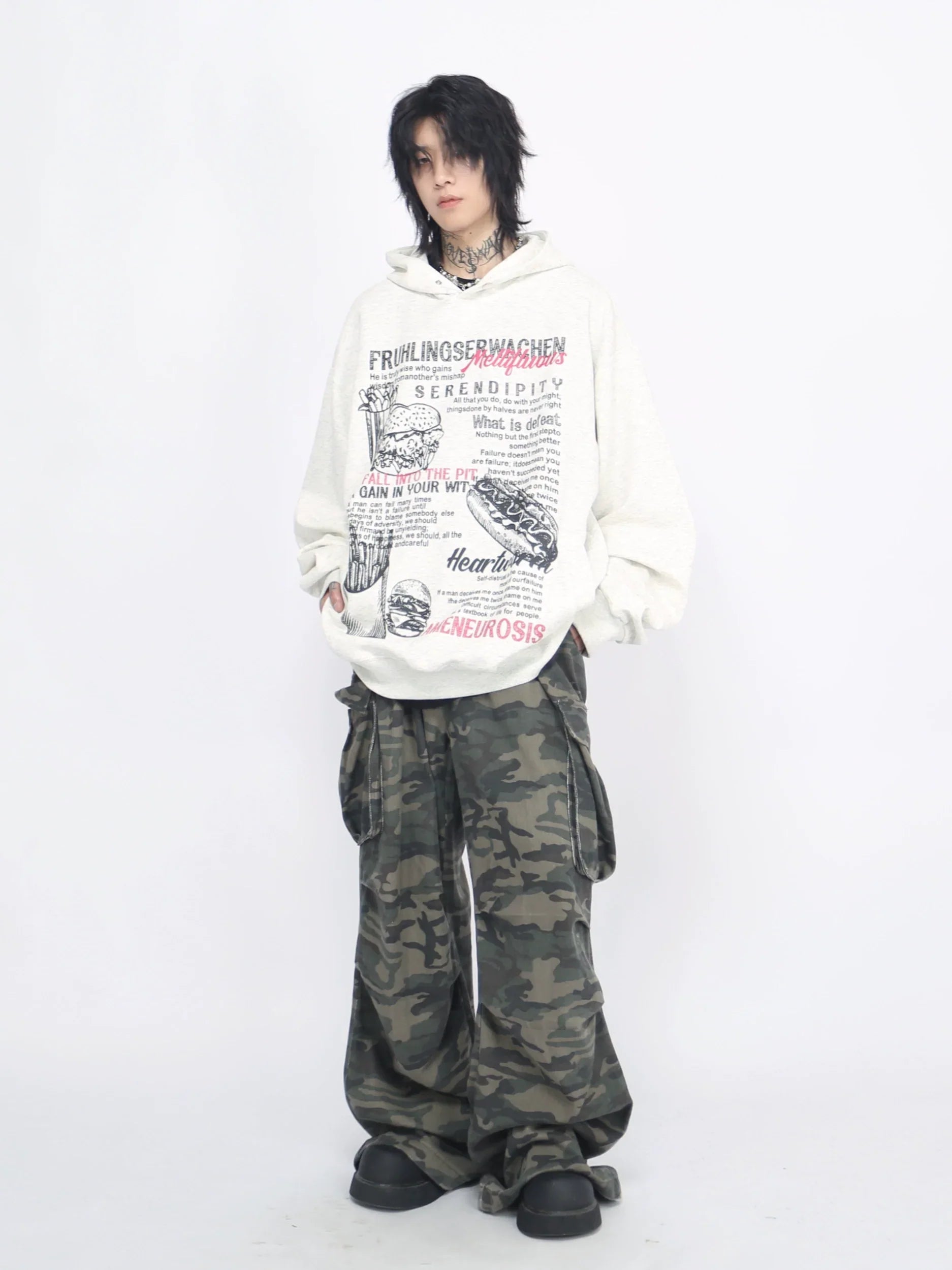 Fun Letter Print Oversize Hoodie