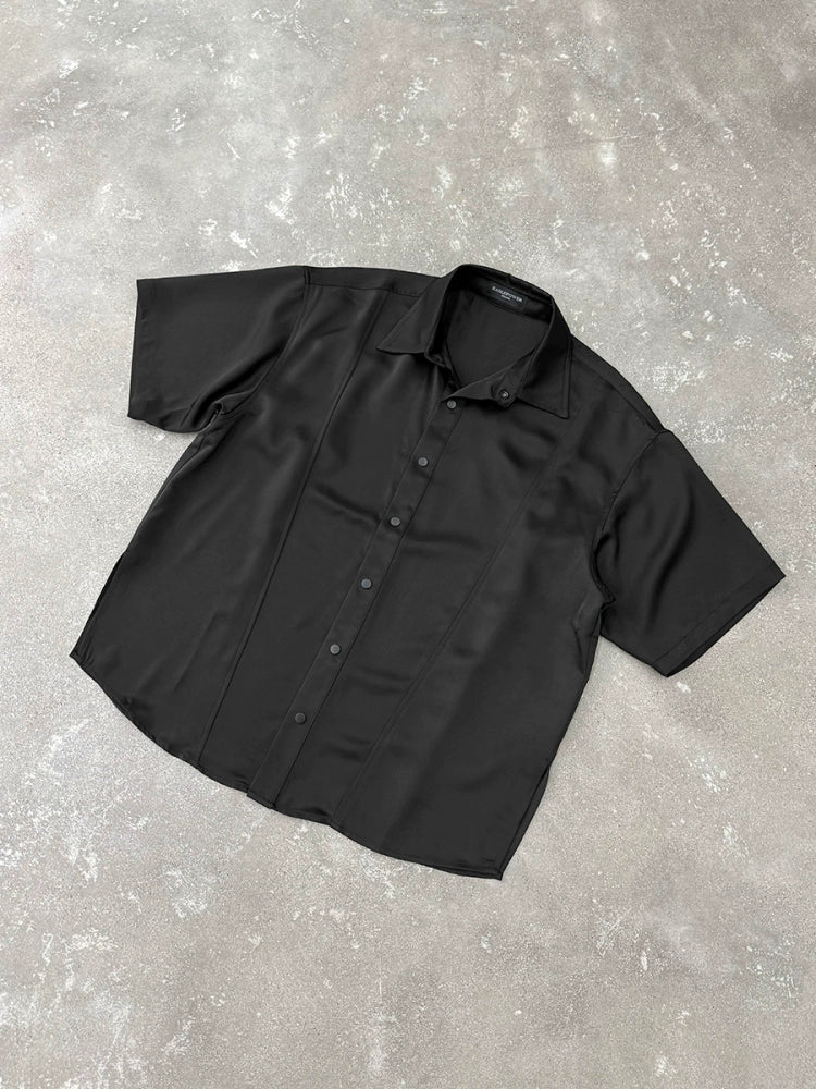 Split Seam Three-Dimensional Cut Short Sleeve Shirt