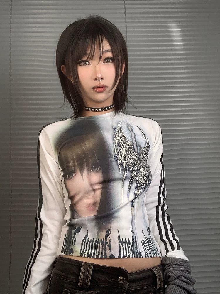 Side Stripe Long Sleeve T-Shirt