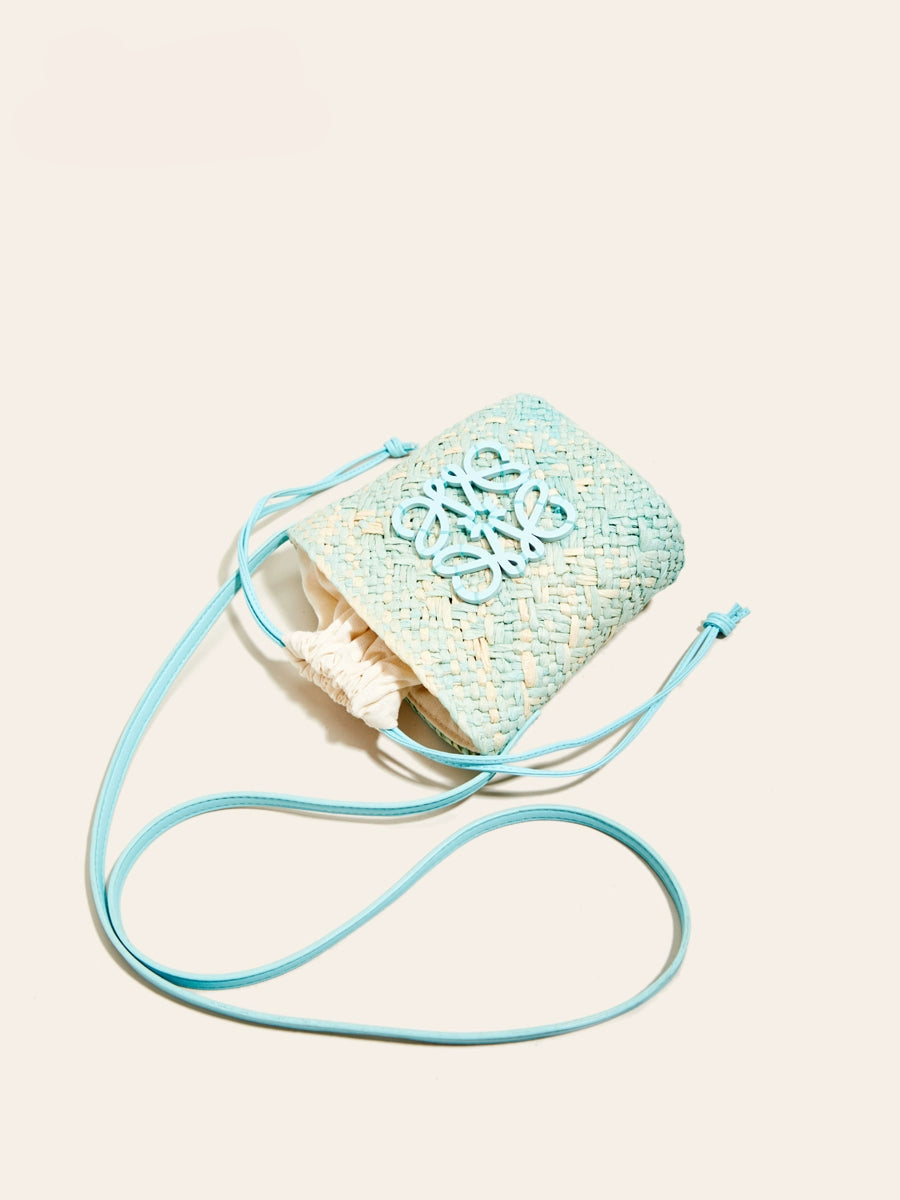French Rattan Straw Vacation Bag