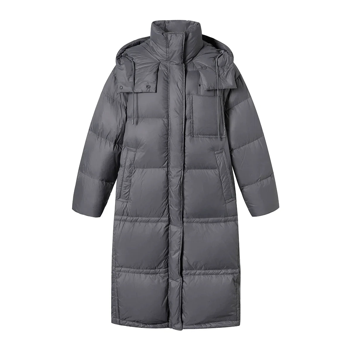 Hooded White Duck Down Coat