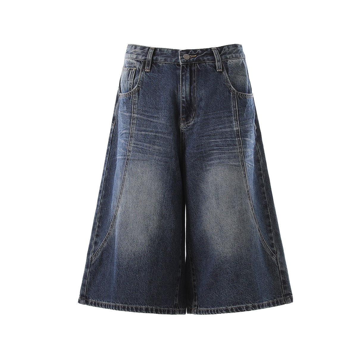 Washed Fade Cropped Denim Jeans
