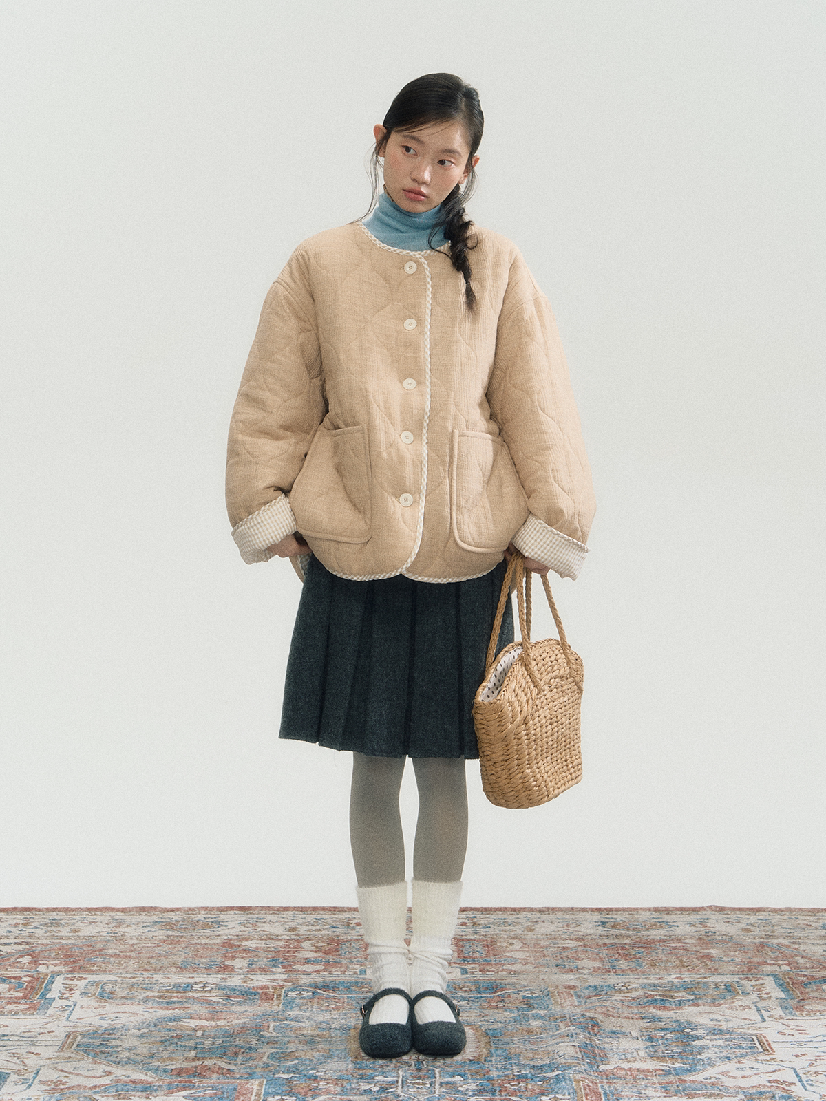 Plaid Puffer Jacket
