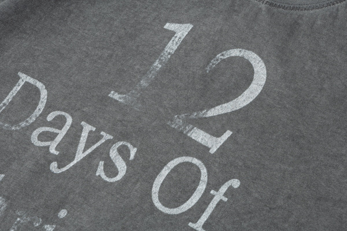 Washed Letter Print Oversize Short Sleeve T-Shirt