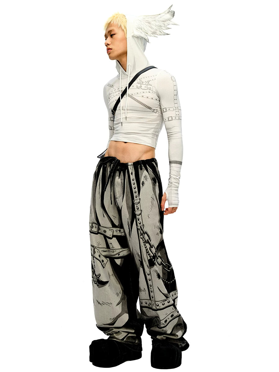Angel Wing Hooded Long Sleeve T-Shirt