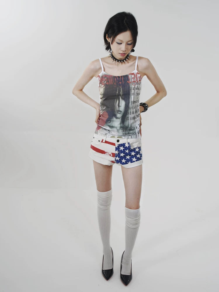 Graffiti Girl Print Camisole