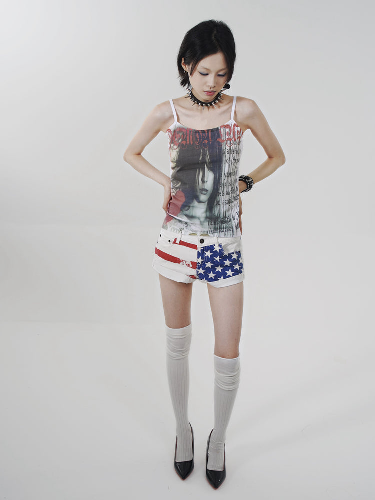 Graffiti Girl Print Camisole