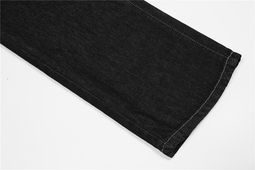 Jean en denim imprimé visage