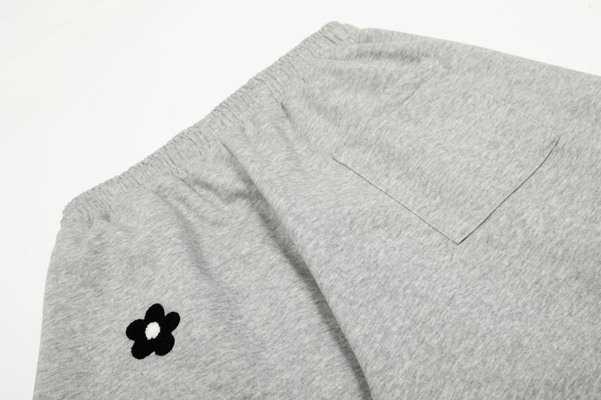 Flower Print Drawstring Wide Leg Sweatpants