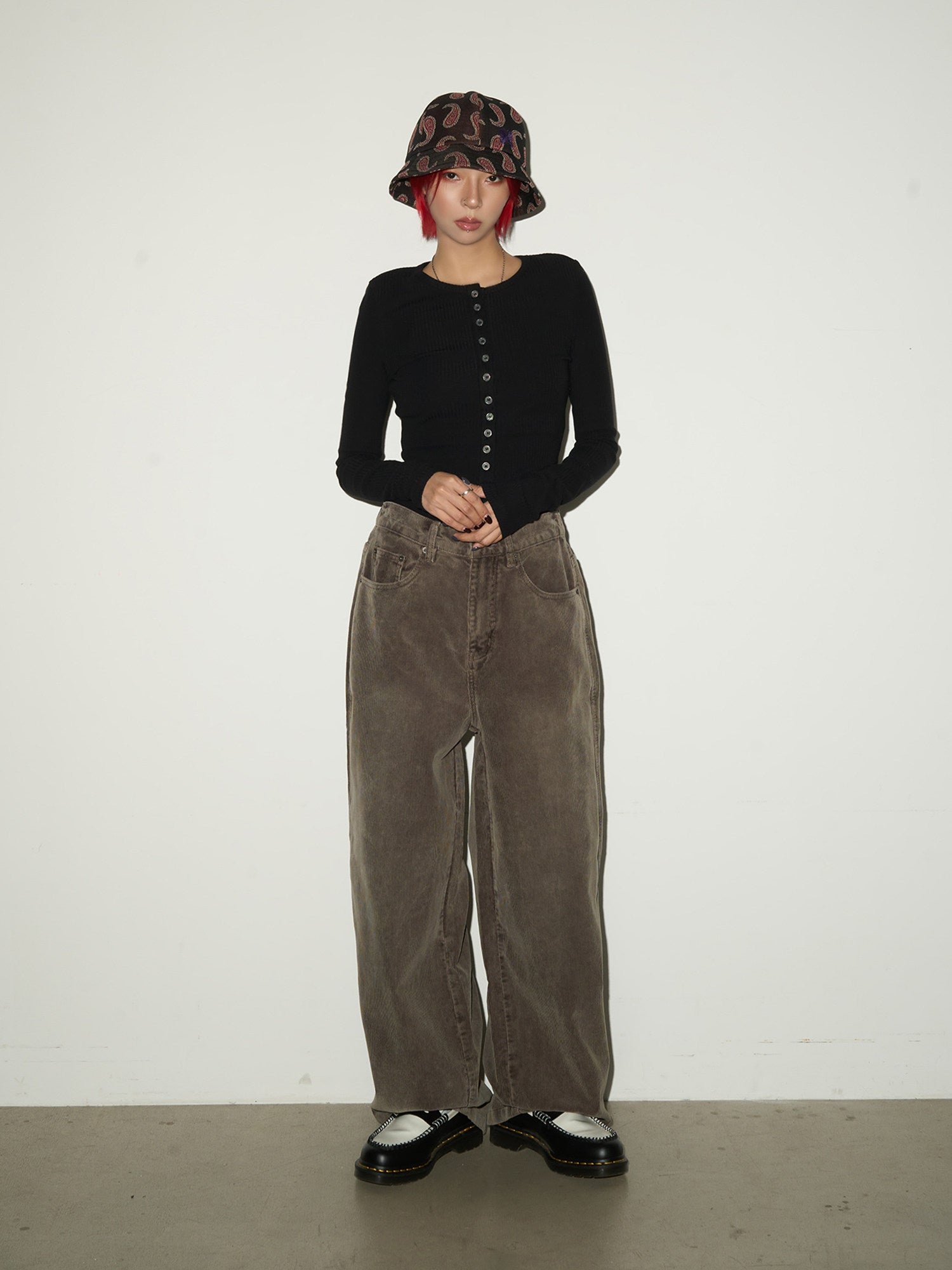 Fitted Knit Long Sleeve T-Shirt