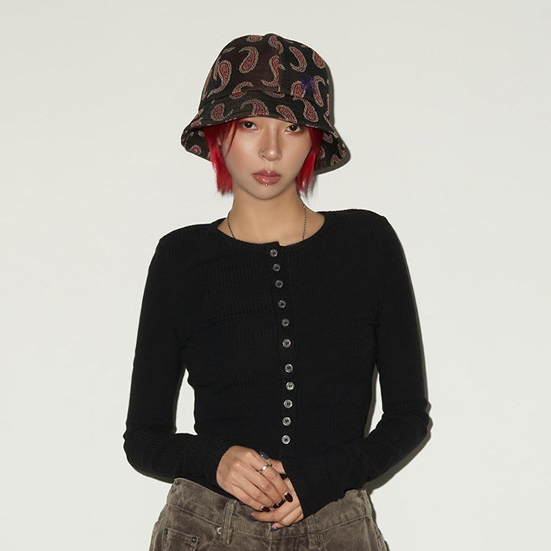 Fitted Knit Long Sleeve T-Shirt