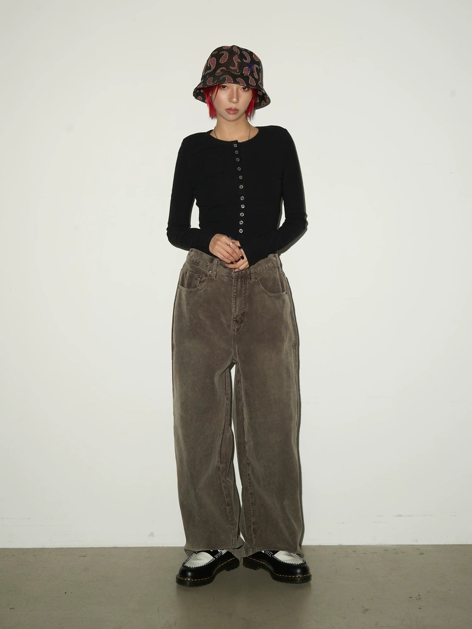 Fitted Knit Long Sleeve T-Shirt