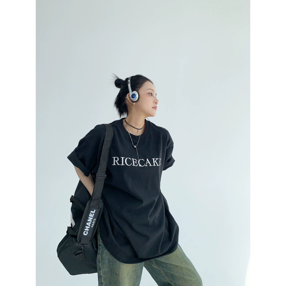 Oversized Flower Print Short Sleeve T-Shirt