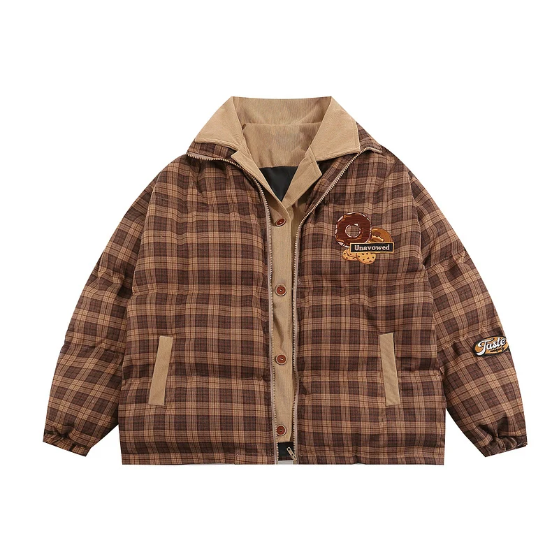 Plaid Oversized Bomber Jacket