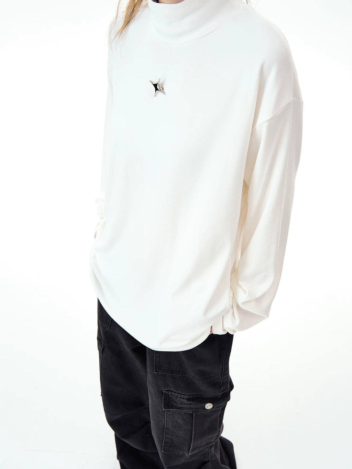 High Neck Long Sleeved T-Shirt