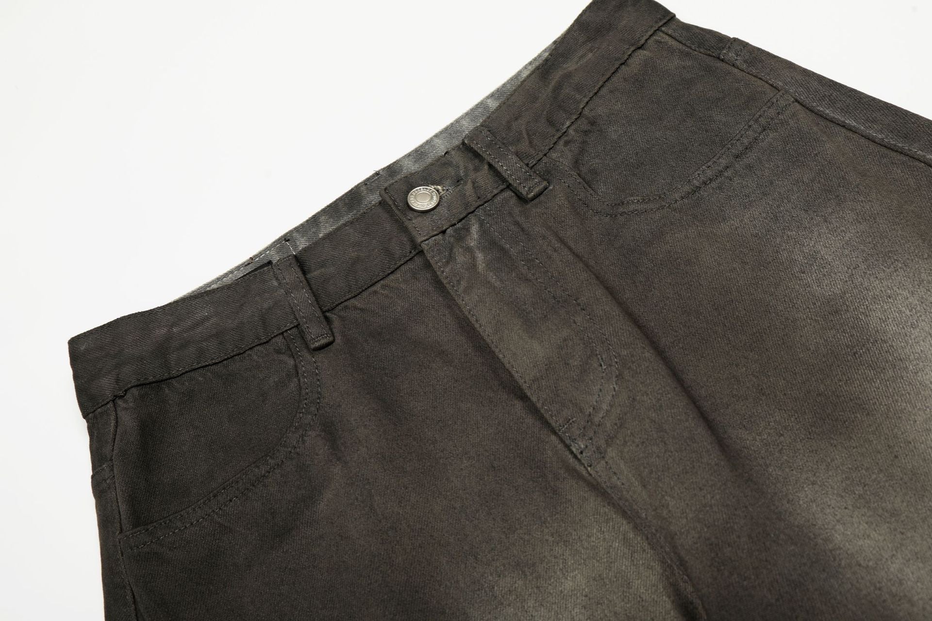 Dirty Washed Curved Denim Jeans