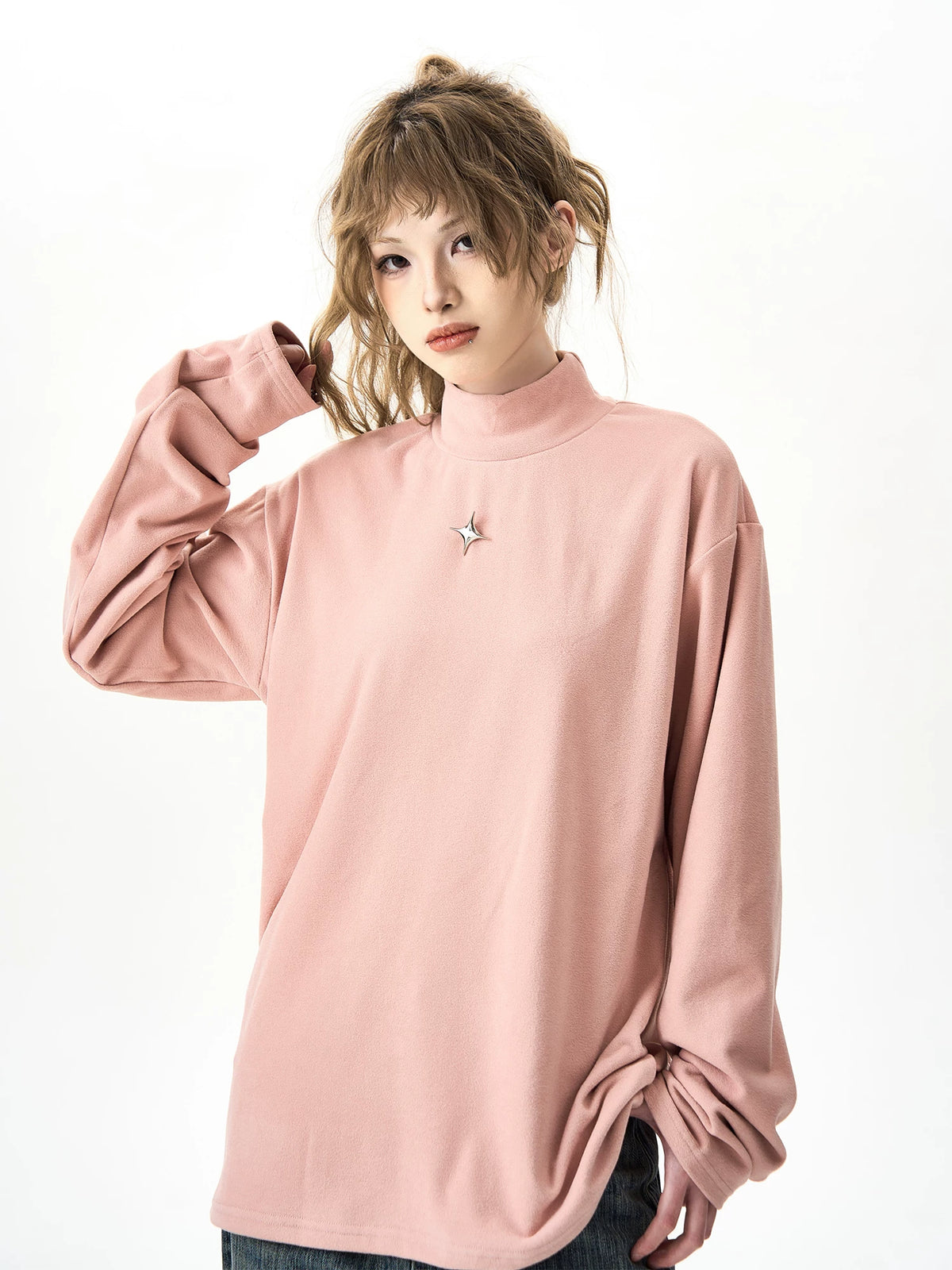 High Neck Long Sleeved T-Shirt