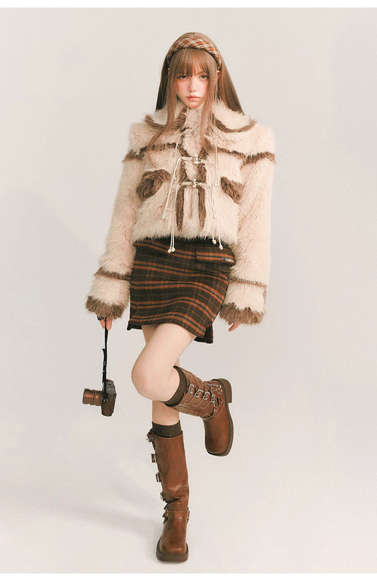 Plaid Wool Skirt