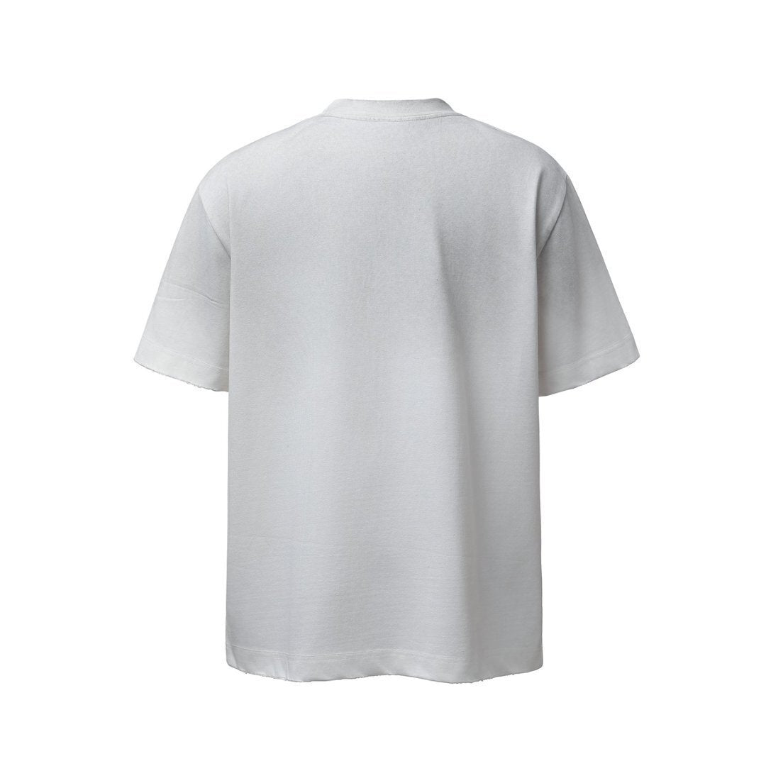 Star Rhinestone Dirty Dye Washed Short Sleeve T-Shirt