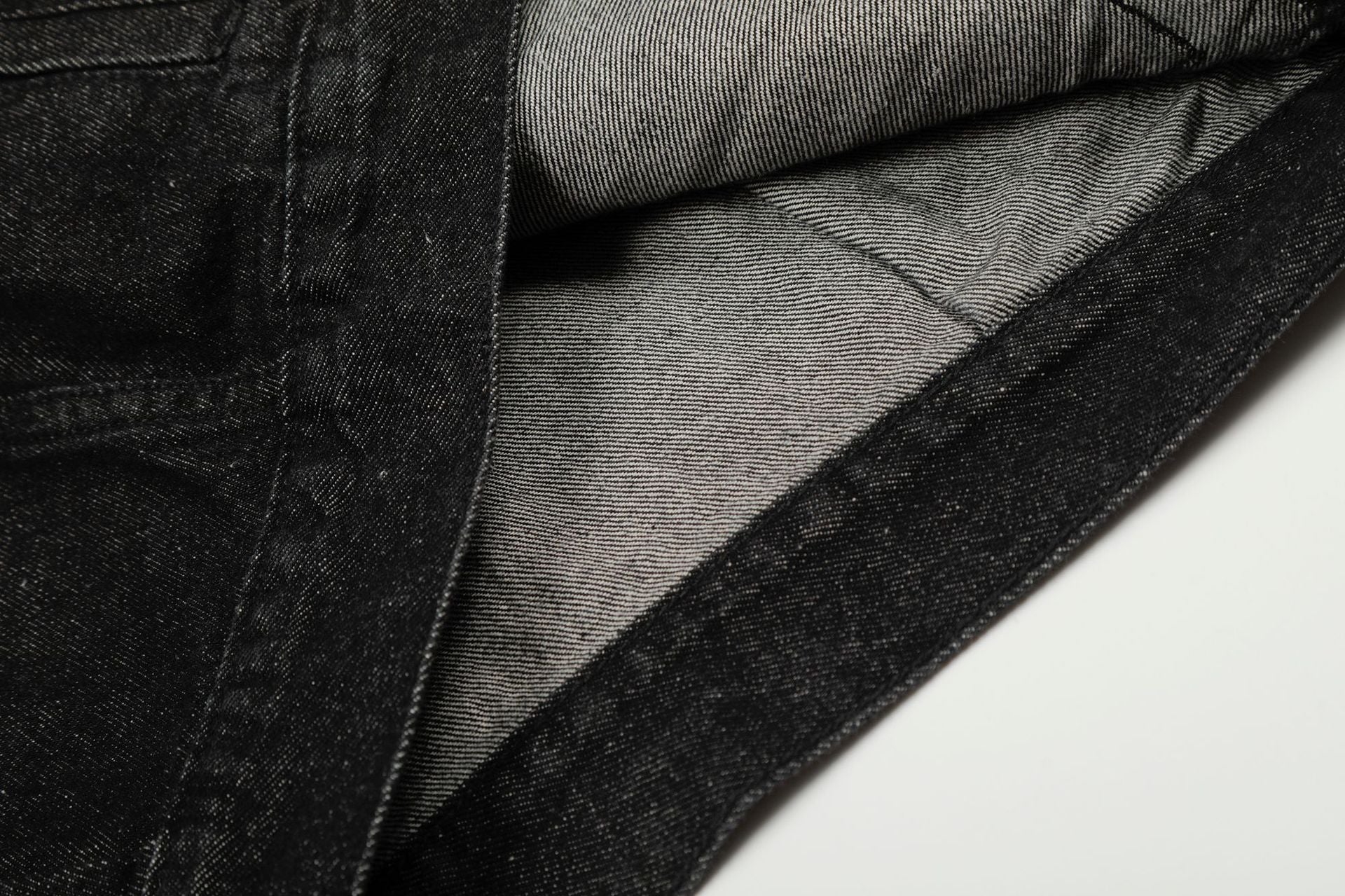 Raw Denim Pleats Metal Buckle Jacket