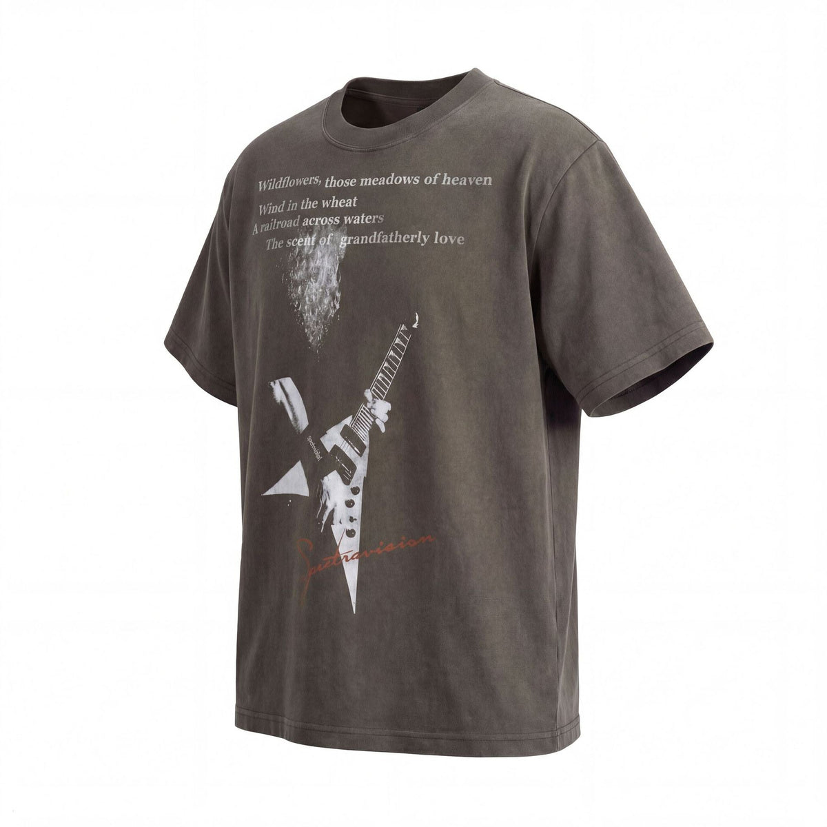 Washed Letter Print Short Sleeve T-Shirt