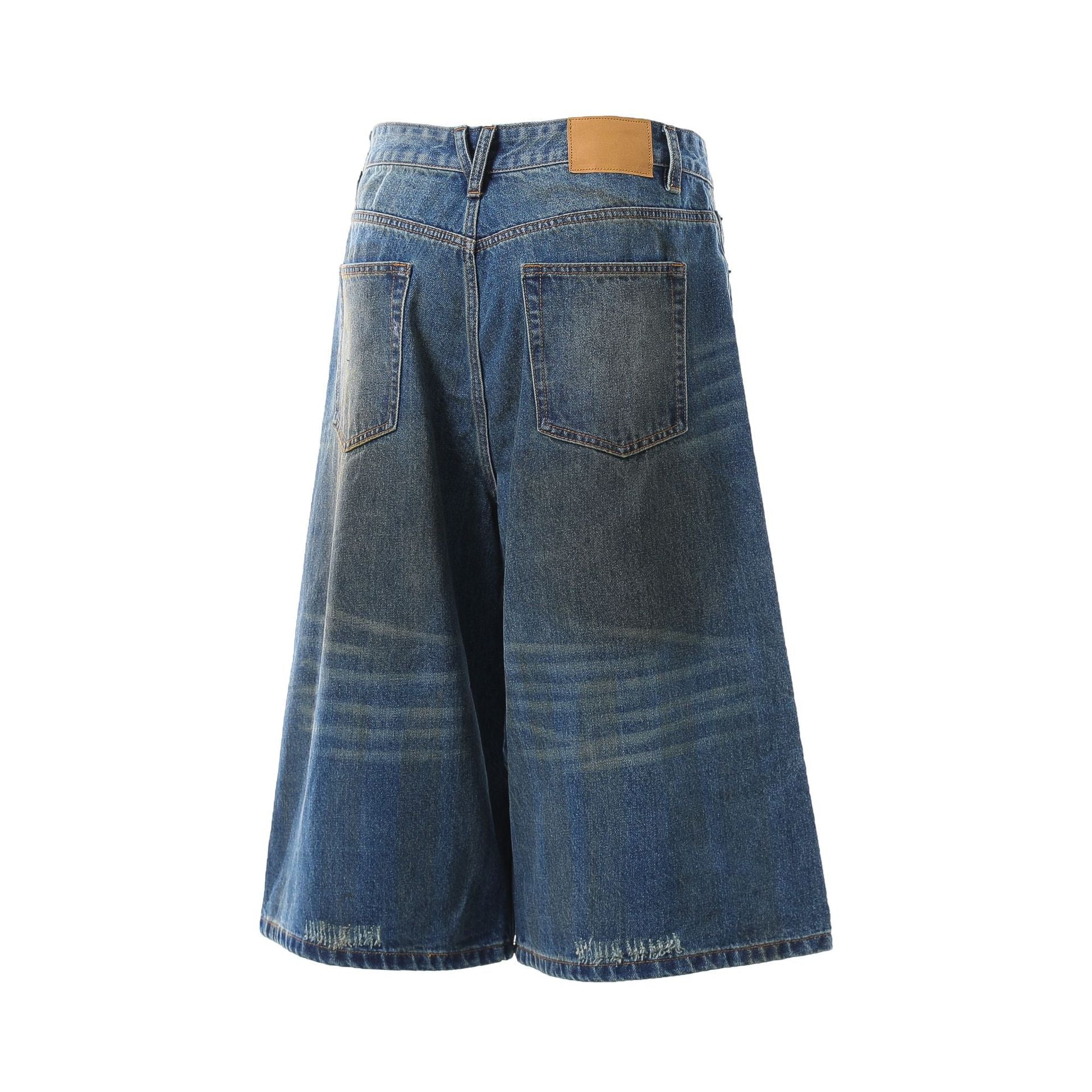 Washed Fade Cropped Denim Jeans