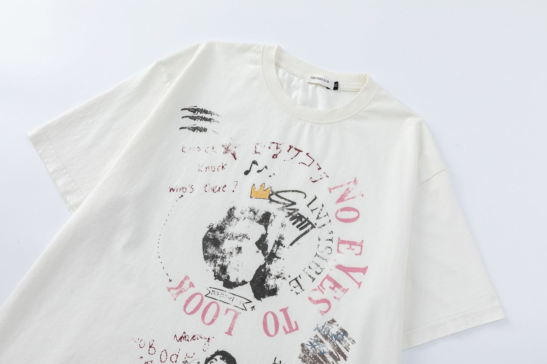 Abstract Print Oversize Short Sleeve T-Shirt