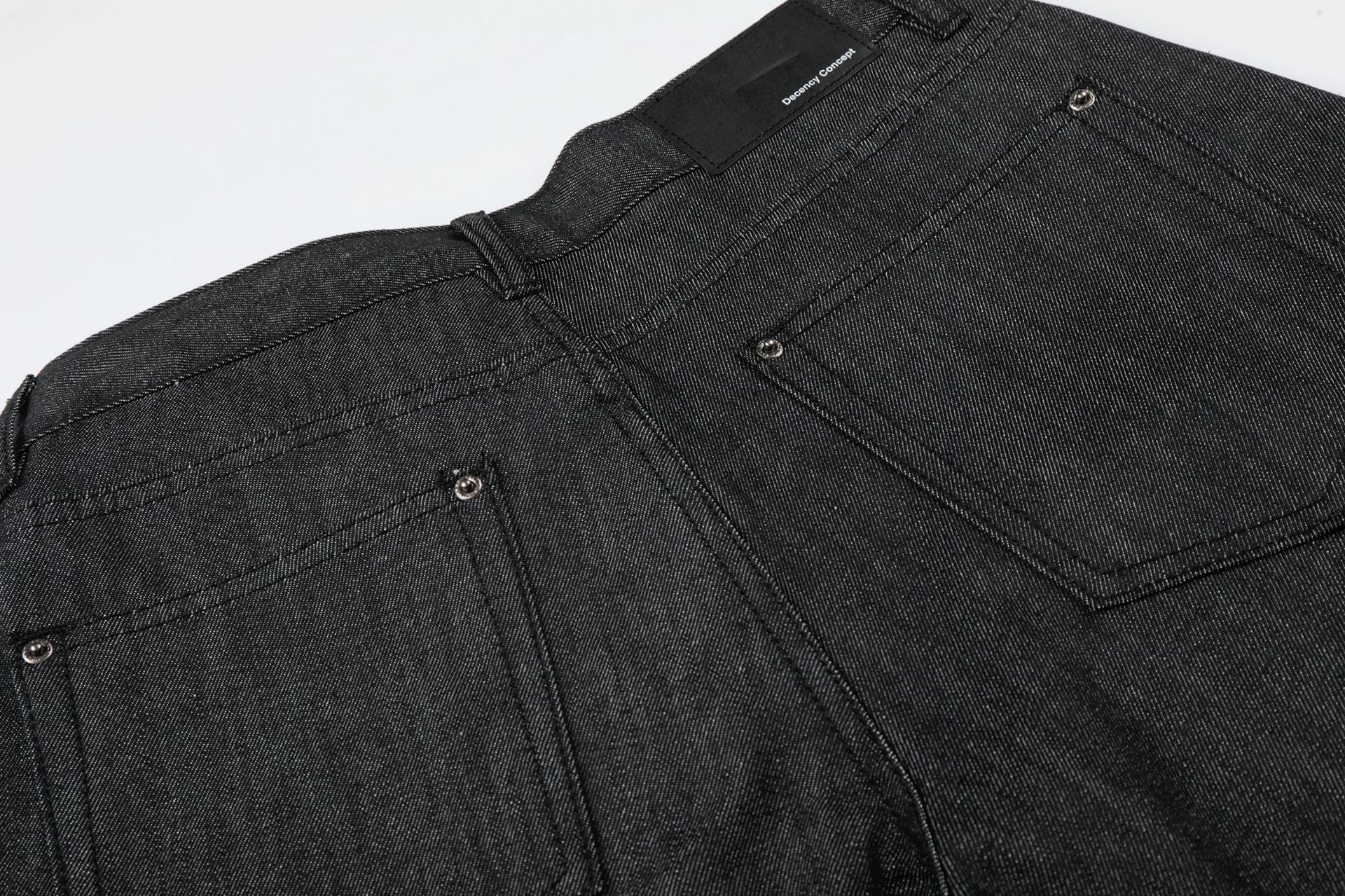 Raw Denim Rivet Wide Leg Jort