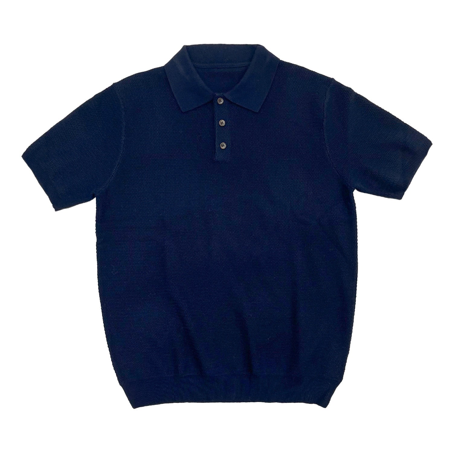 Blend Texture Polo Knit Polo Shirt