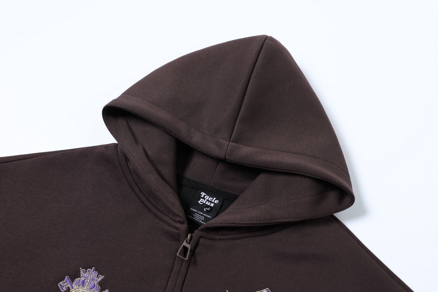 Logo Horse Embroidery Zipper Hoodie