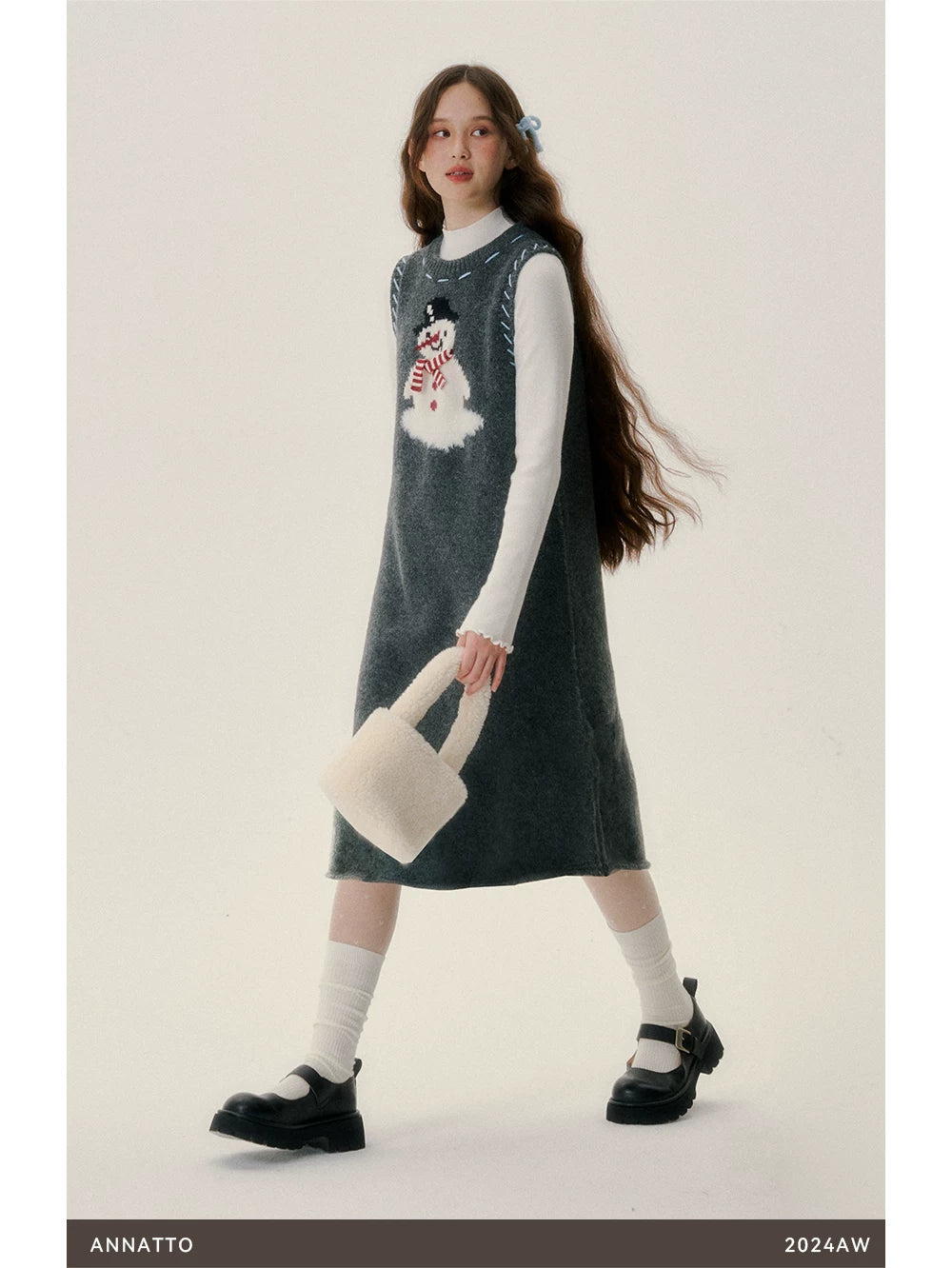 Thick Knit Vest Midi Dress