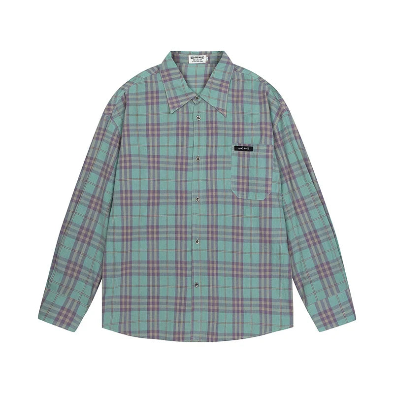 Plaid Oversize Long Sleeve Shirt